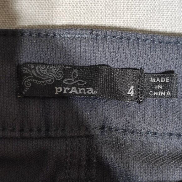prAna pants women's size 4 grey colour Moto style straight leg skinny stretchy - Picture 7 of 14